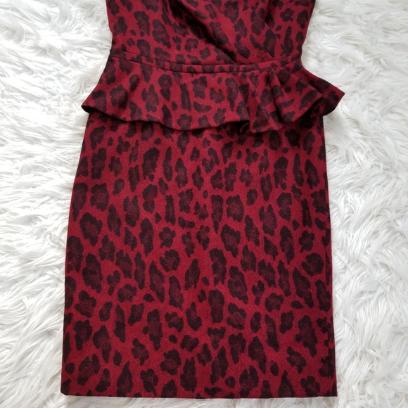 Karen Millen Wool Blend Peplum Sheath Dress - Picture 5 of 9